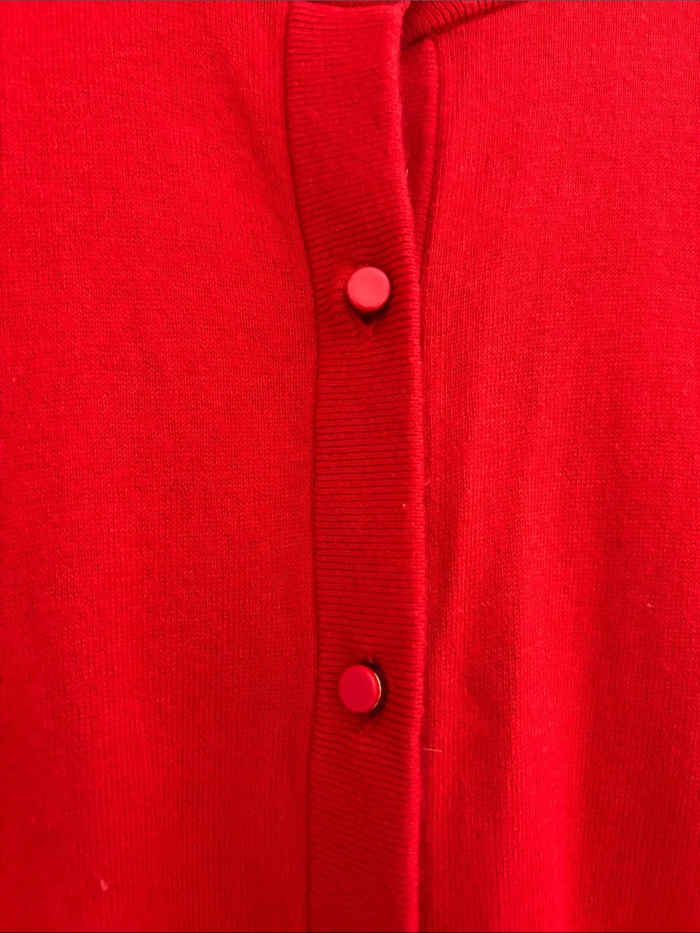 Kate Spade Somerset Bow Cuff Red Button-Front Cardigan Cashmere Blend Size M